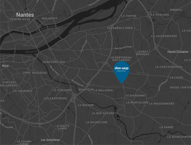 Carte indiquant la position de Doowup Agence Digitale